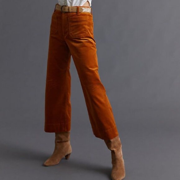 Anthropologie Pants - Anthropologie Maeve The Colette Corduroy Crop Wide-Leg Pants Size 25